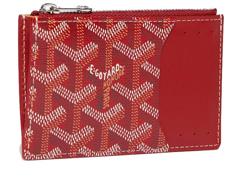 Bourbon Zipped Card Holder Red