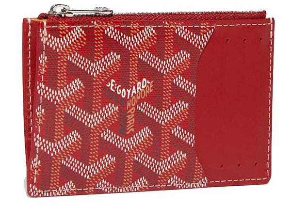 Bourbon Zipped Card Holder Red