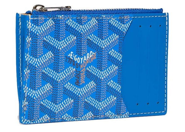 Bourbon Zipped Card Holder Sky Blue