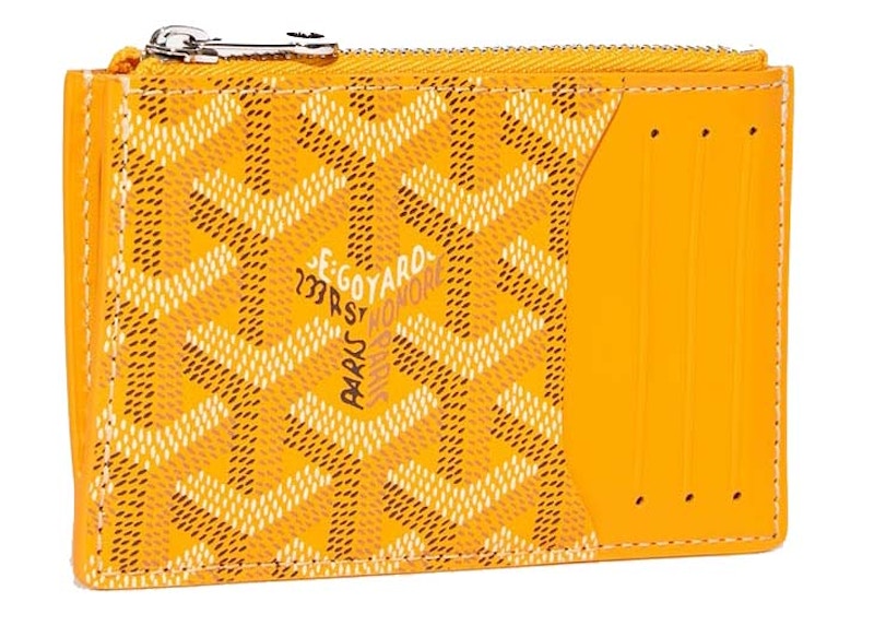 Bourbon Zipped Card Holder Yellow