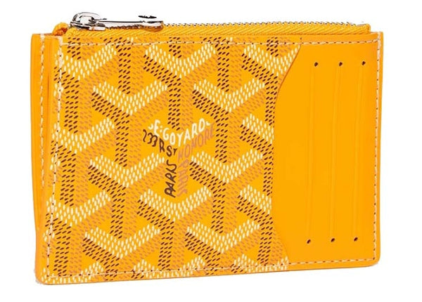 Bourbon Zipped Card Holder Yellow