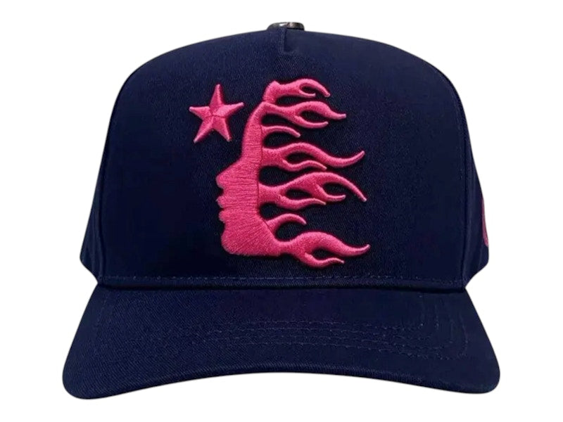 Hellstar OG Logo Snapback Hat Pink/Navy