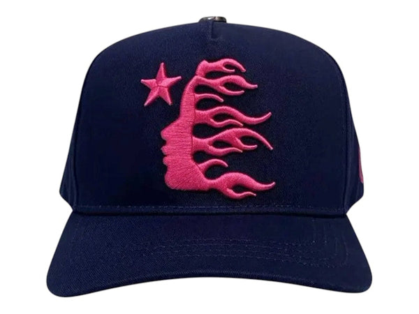 Hellstar OG Logo Snapback Hat Pink/Navy