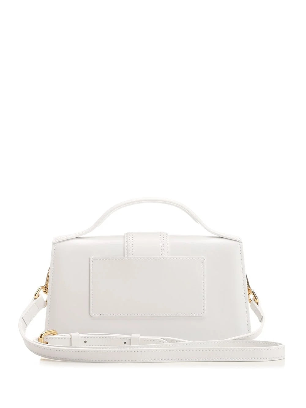 JACQUEMUS LE GRAND WHITE BAMBINO LOGO PLAQUE SHOULDER BAG
