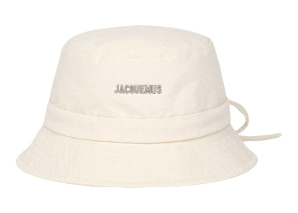 Jacquemus Le Bob Gadjo Bow Knotted Bucket Hat Off White