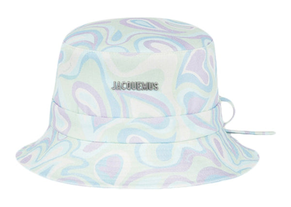 Jacquemus Le Bob Gadjo Bow Knotted Bucket Hat Faded Paisley
