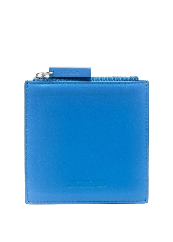 Le Carre Zip Up Purse Blue