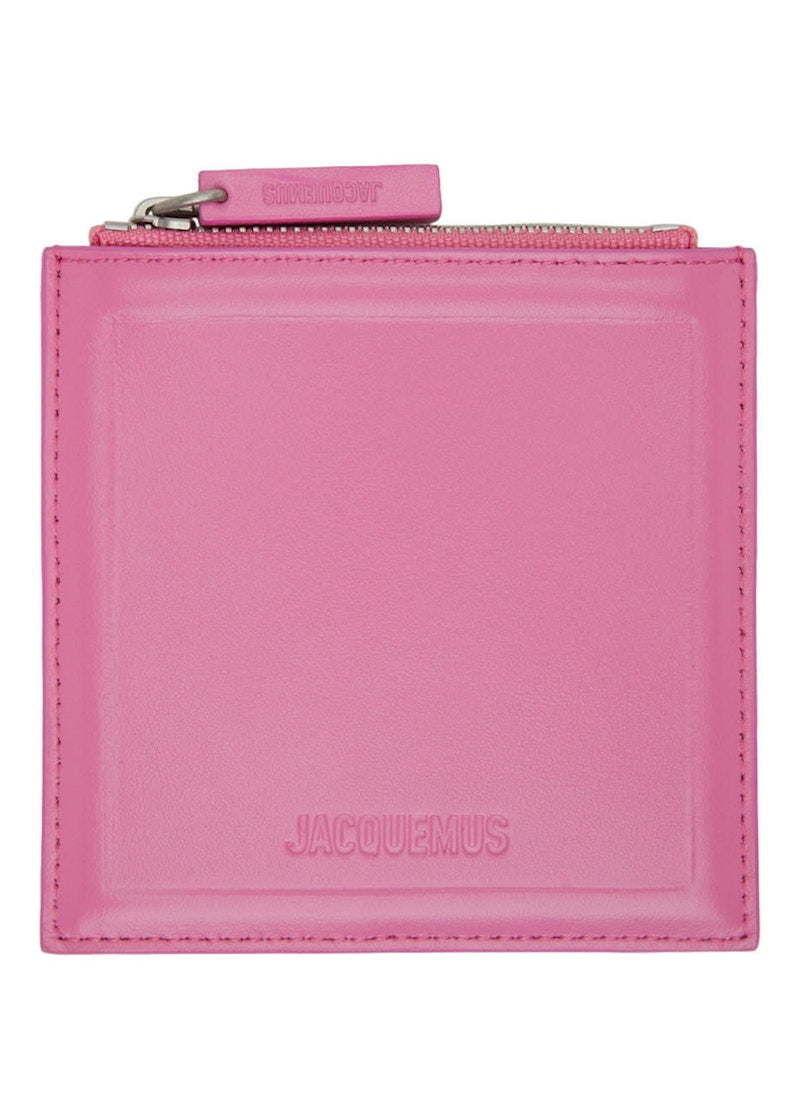 Le Carre Zip Up Purse Pink