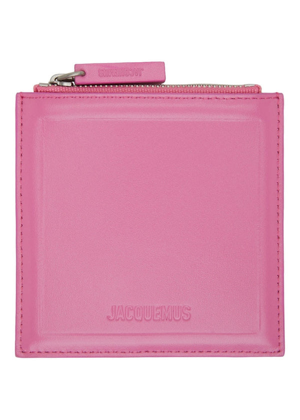 Le Carre Zip Up Purse Pink