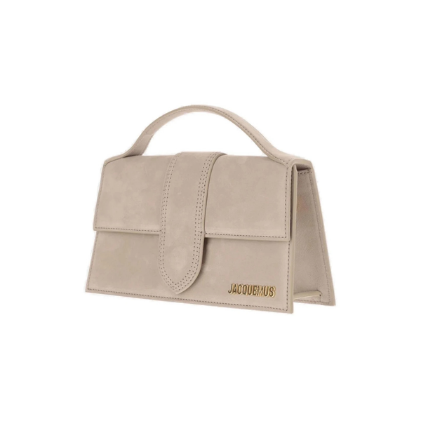 JACQUEMUS THE LARGE BEIGE BAMBINO CROSSBODY FLAP BAG