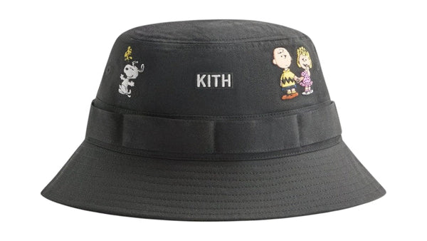Kith x Peanuts 75 Clemens Bucket Hat Black