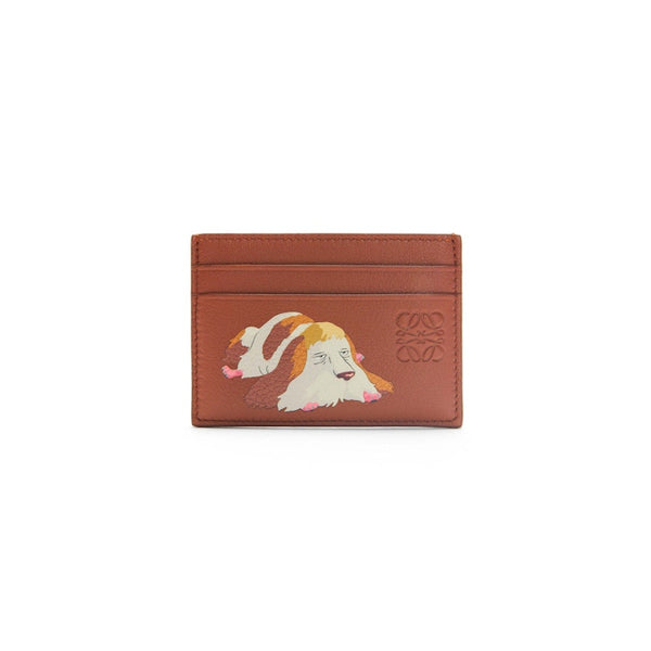 x Howls Heen Plain Cardholder Classic Calfskin Rust