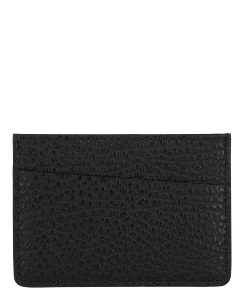 Stitched Card Holder Black