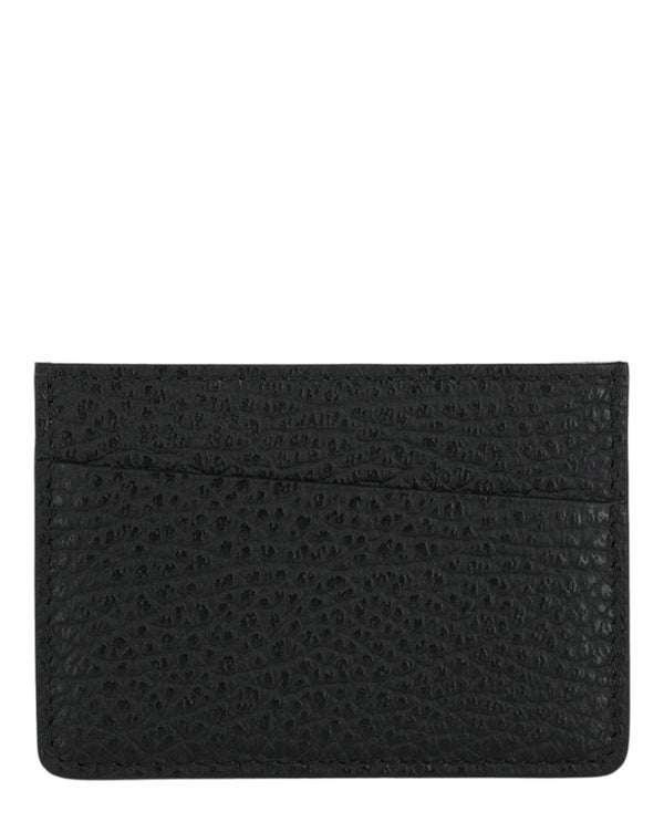 Stitched Card Holder Black