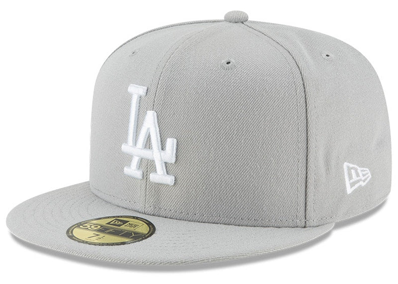 New Era Los Angeles Dodgers 59Fifty Fitted Hat Grey/White