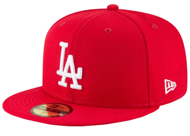 New Era Los Angeles Dodgers Basic 59Fifty Fitted Hat Scarlet Red