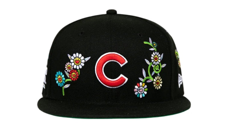 New Era x Takashi Murakami x MLB World Tour Tokyo Series 2025 Cubs Fitted Hat Black
