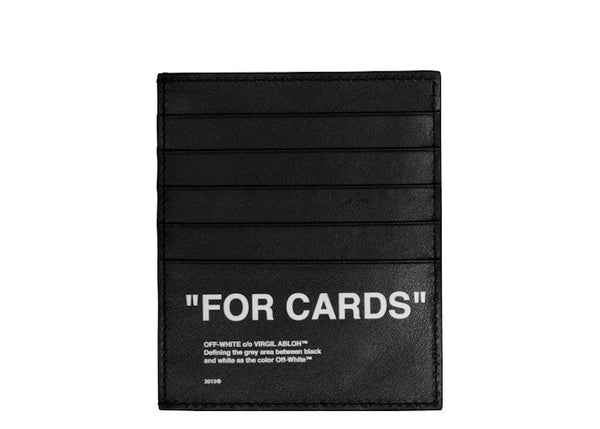 Bold Quote Card Holder FOR CARDS Black