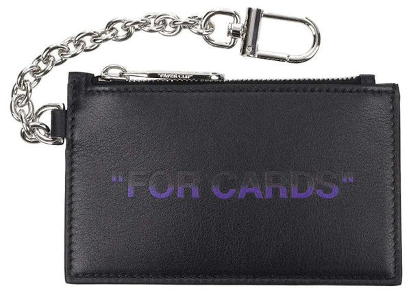 Card Case Quote Key Ring Black/Violet