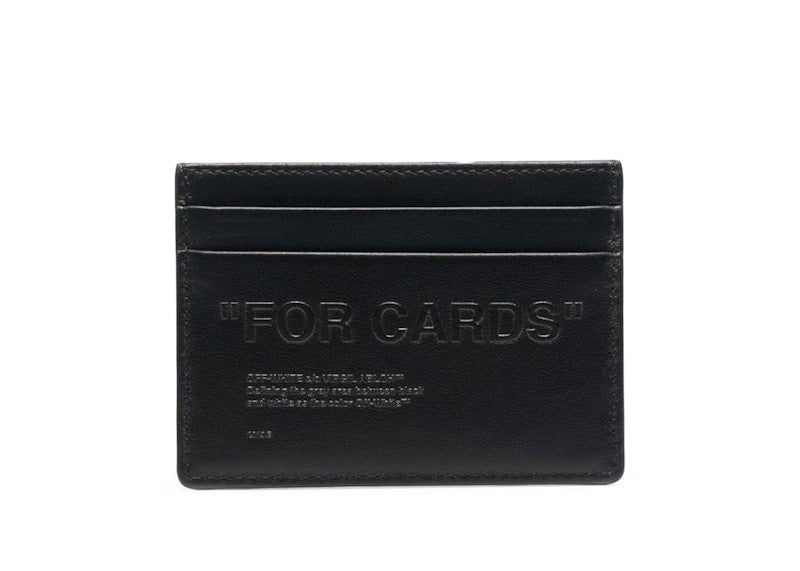 Debossed "For Cards" Card Holder (3 Slot) Black