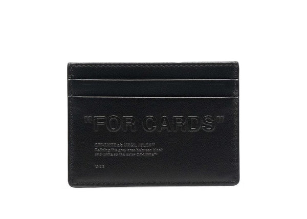 Debossed "For Cards" Card Holder (3 Slot) Black