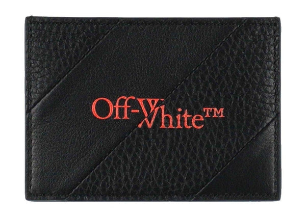 Diag Intarsia Card Case Black/Orange