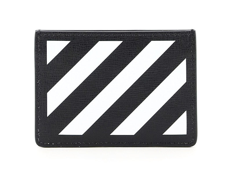 Diag Print Card Holder Black