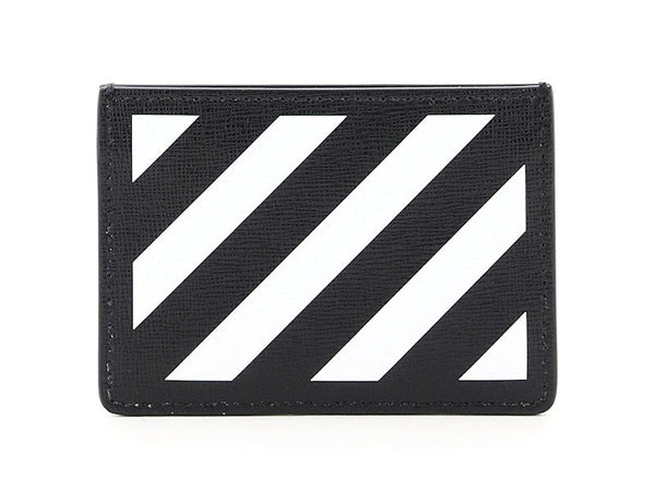 Diag Print Card Holder Black
