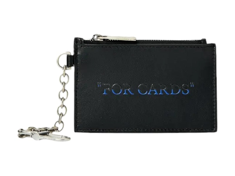 FOR CARDS Quote Bookish Key Ring Card Case Black/Blue