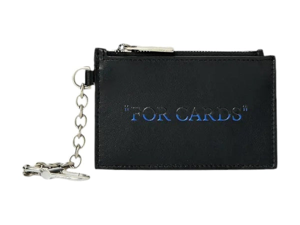 FOR CARDS Quote Bookish Key Ring Card Case Black/Blue