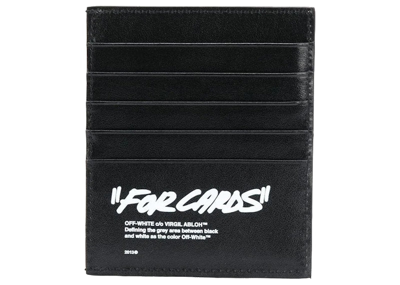 "FOR CARDS" Quote Print Cardholder Black