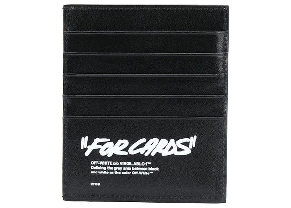 "FOR CARDS" Quote Print Cardholder Black