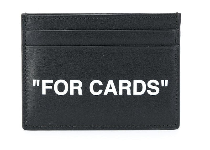 Quote "FOR CARDS" Card Holder Black