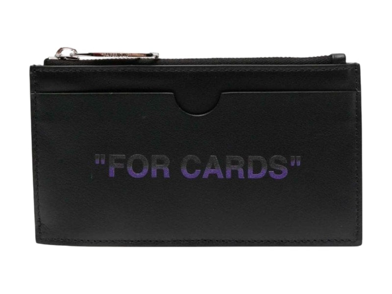 Quote Zipped Card Case Black/Purpose