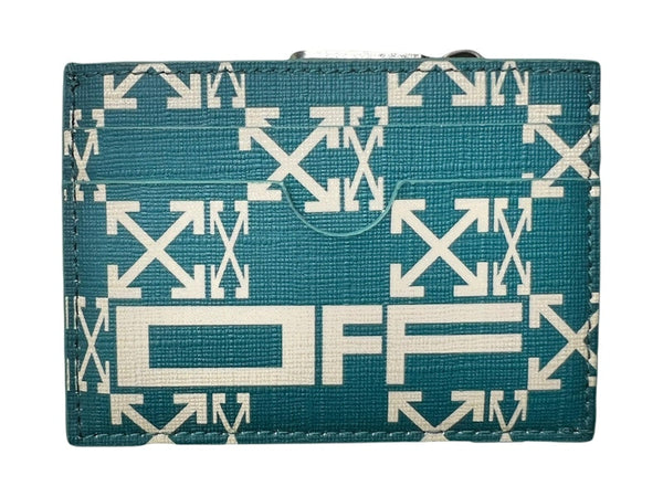 Zipped Monogram Card Case Green