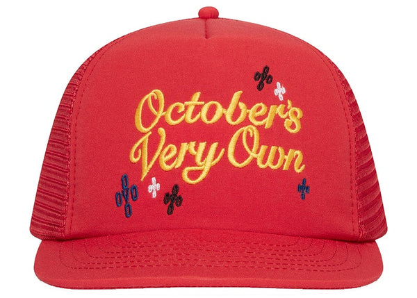 OVO Pom Pom Trucker Hat Red