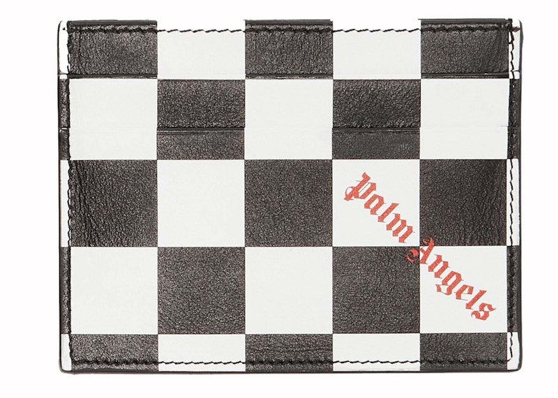 Checker Print Card Holder Black/White
