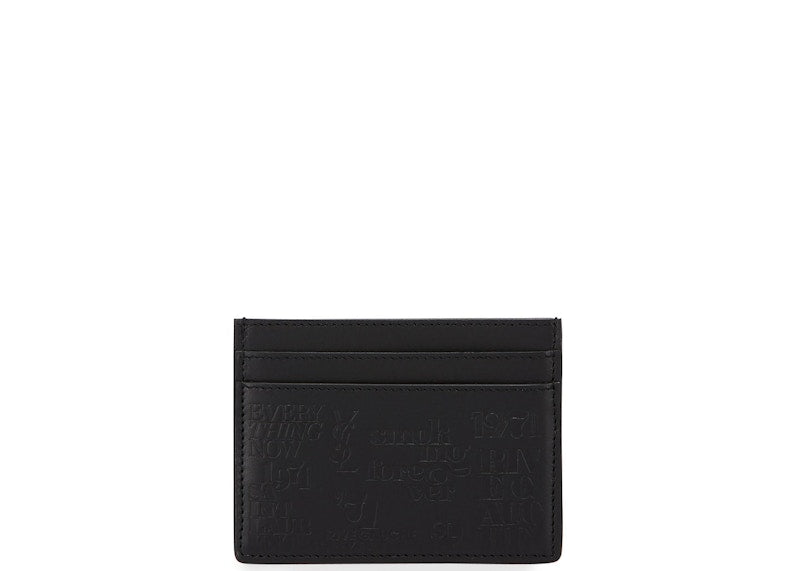 1971 Typography Card Case Black