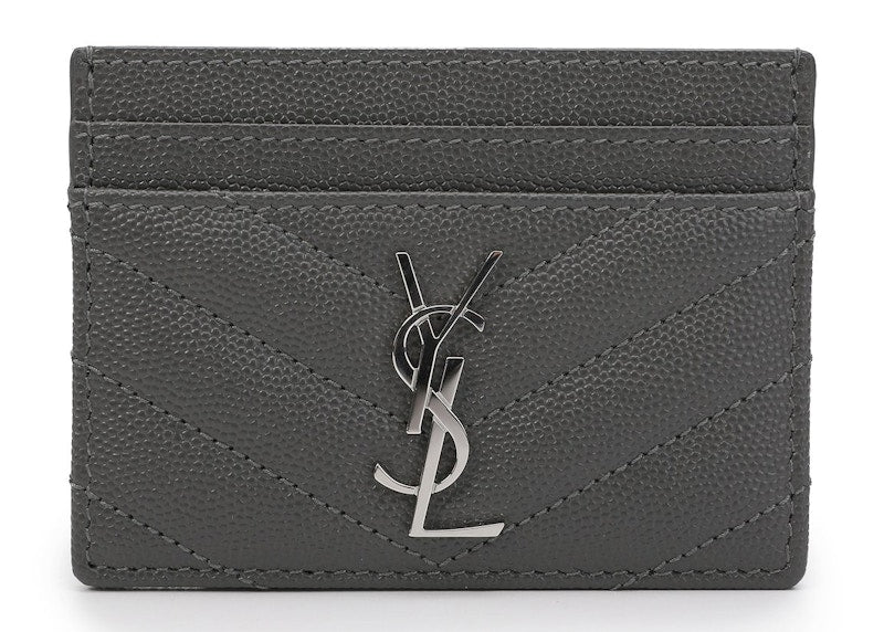 Card Holder Quilted Monogram Gray