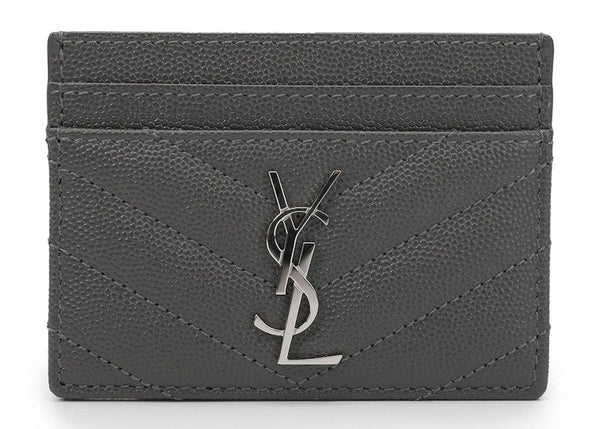 Card Holder Quilted Monogram Gray