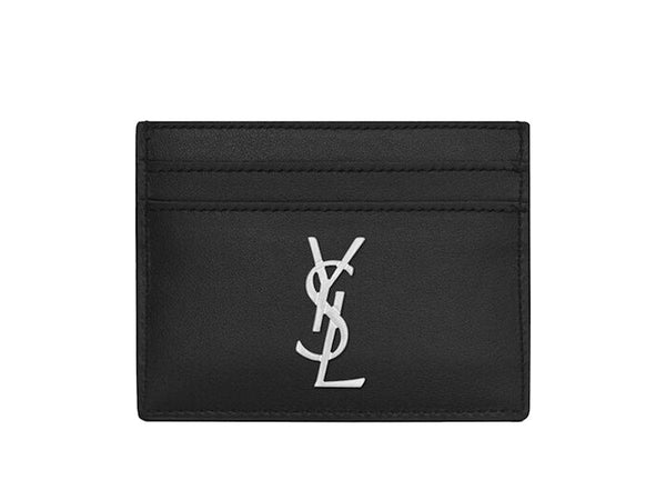 Cassandre (5 Card Slot) Card Case Silver Logo Black