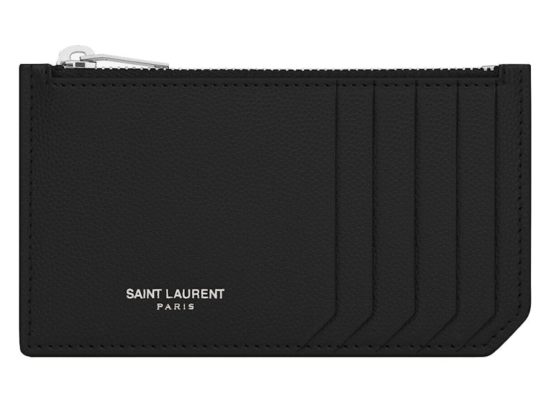 5 Fragments Pouch Card Case Grained Leather Black
