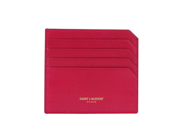 Leather Card Holder Fuchsia