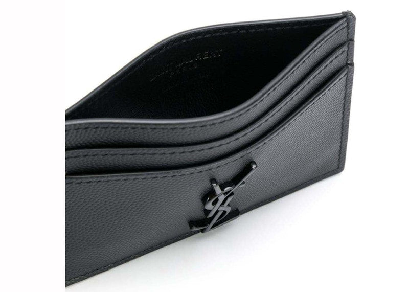 Logo Monogram Card Holder Black