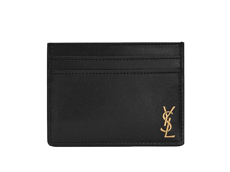 Tiny Cassandre (5 Card Slot) Card Case Gold Logo Black