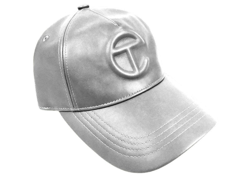 Telfar Logo Embossed Hat Silver