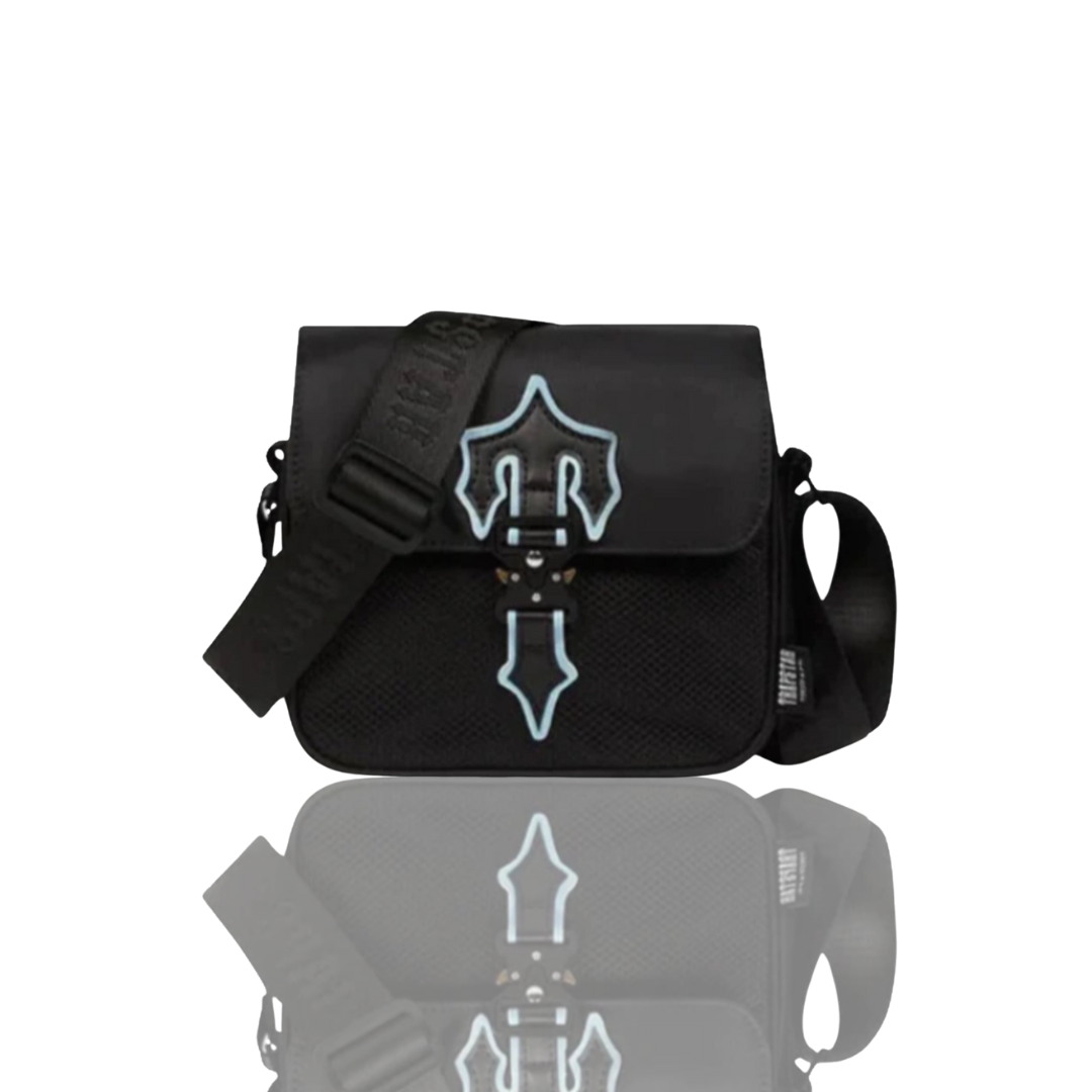 Black & Ice Blue Irongate Messenger Bag 1.0