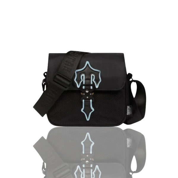 Black & Ice Blue Irongate Messenger Bag 1.0