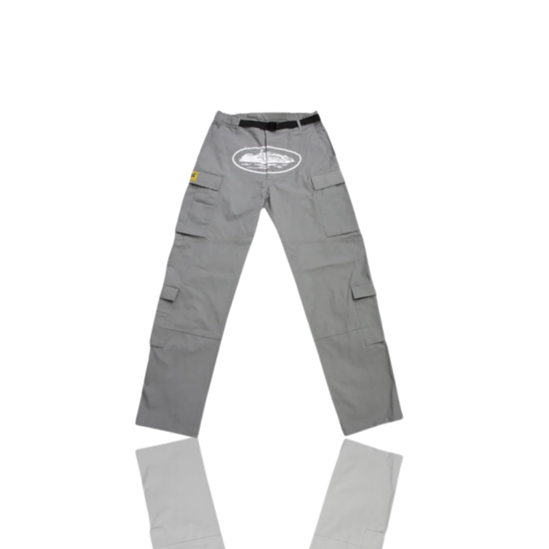 STONE GREY & WHITE RTW ALCATRAZ GUERILLAZ CARGO TROUSER
