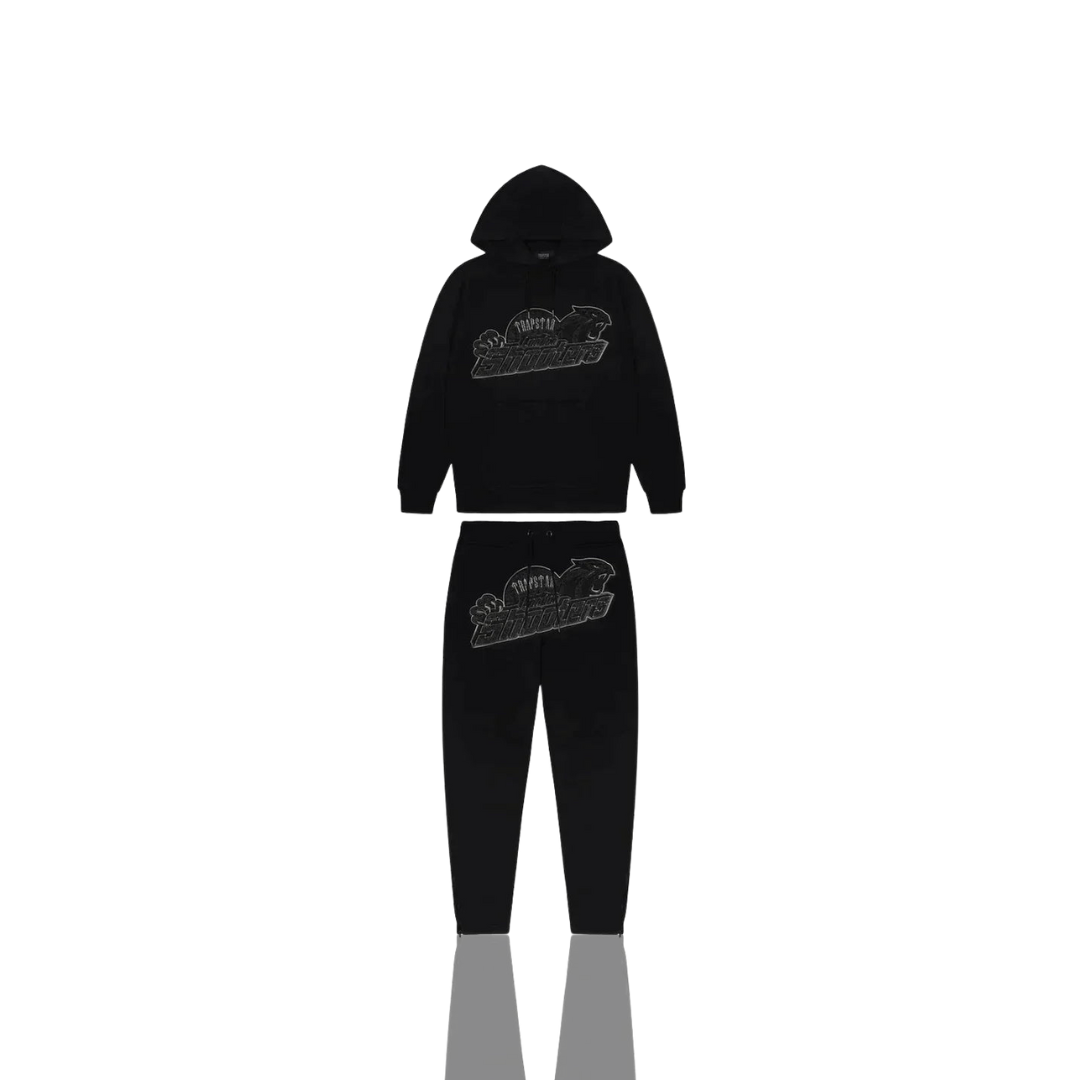 Black Monochrome London Shooters Tracksuit
